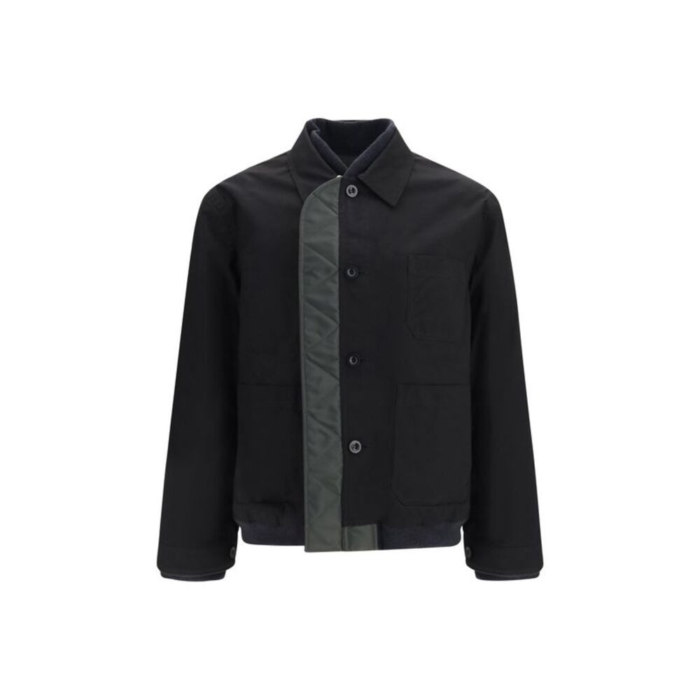 Sacai Men Nylon Ripstop Twill Bomber Jacket